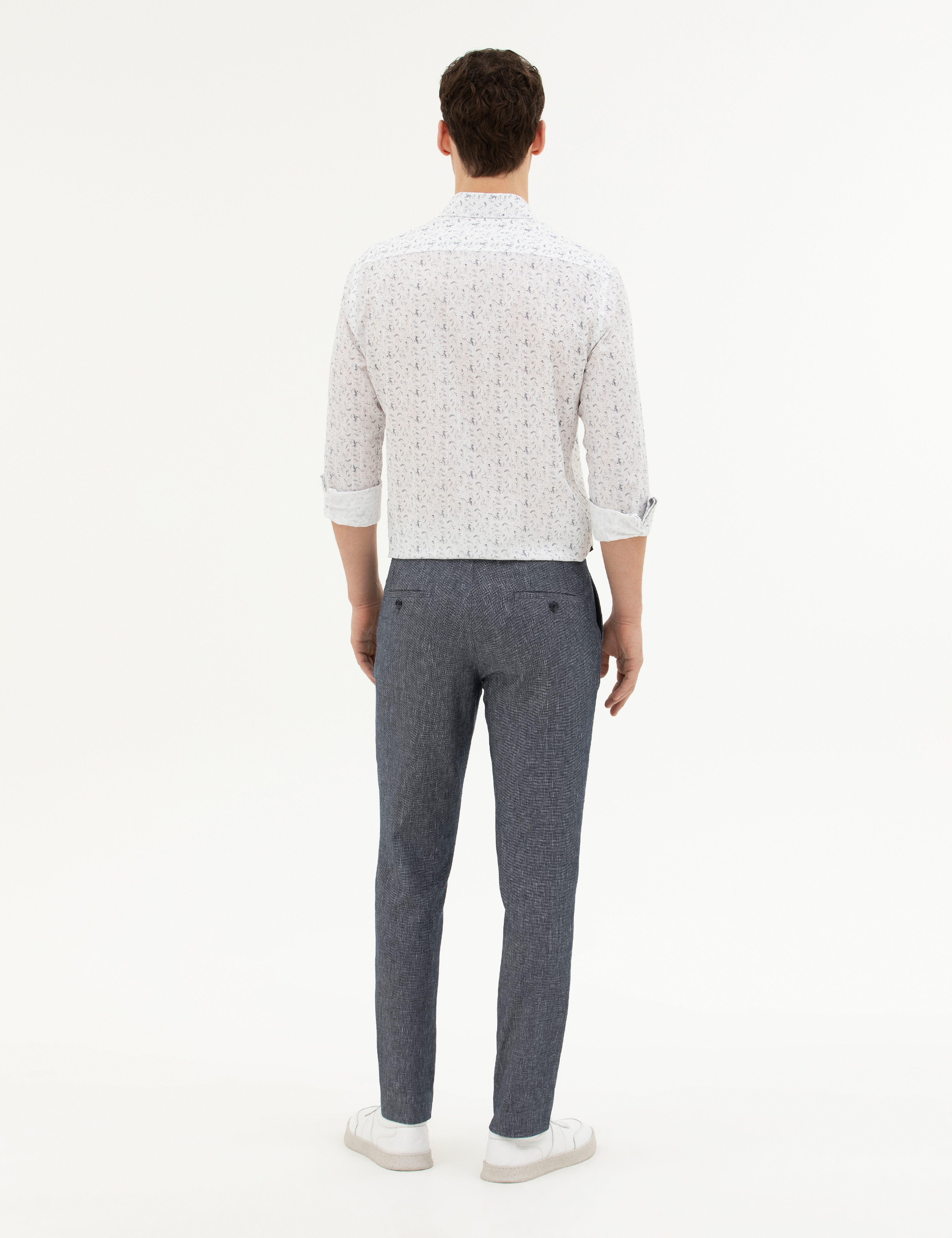 Lacivert Slim Fit Kumaş Pantolon