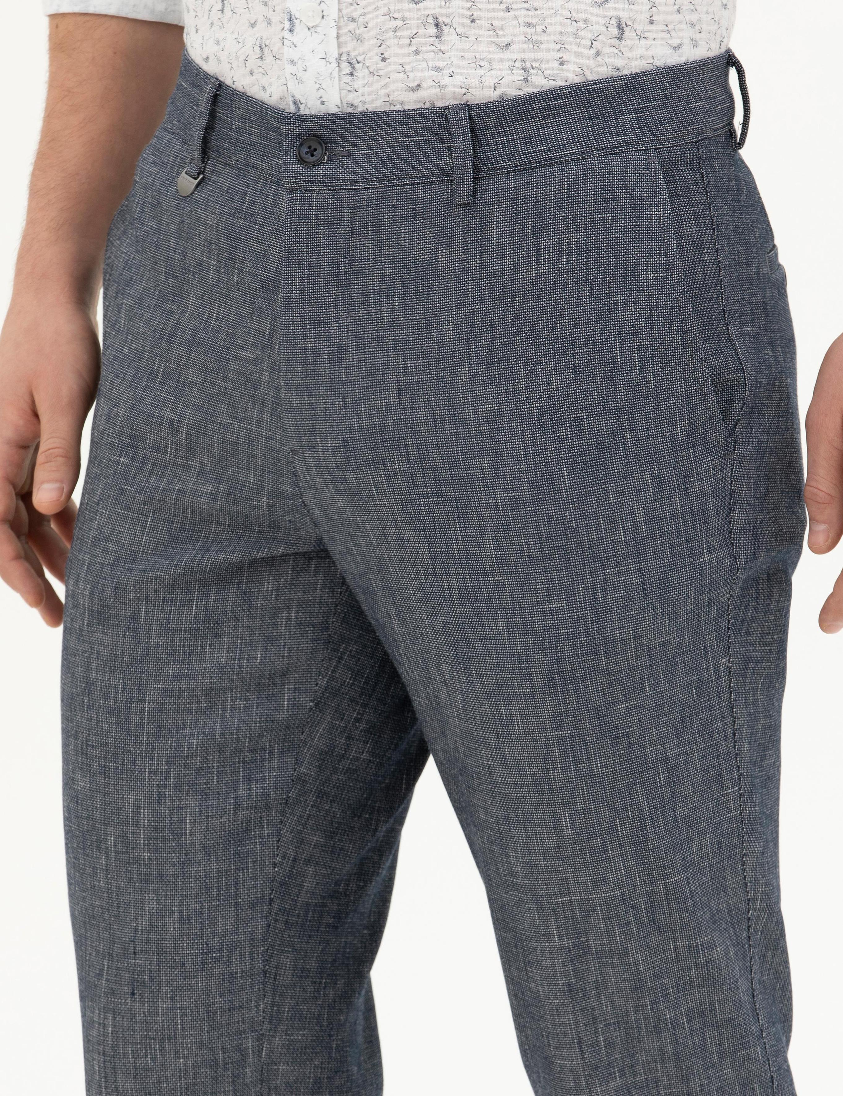 Lacivert Slim Fit Kumaş Pantolon