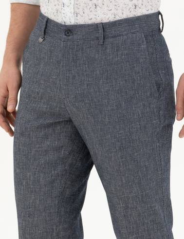 Lacivert Slim Fit Kumaş Pantolon