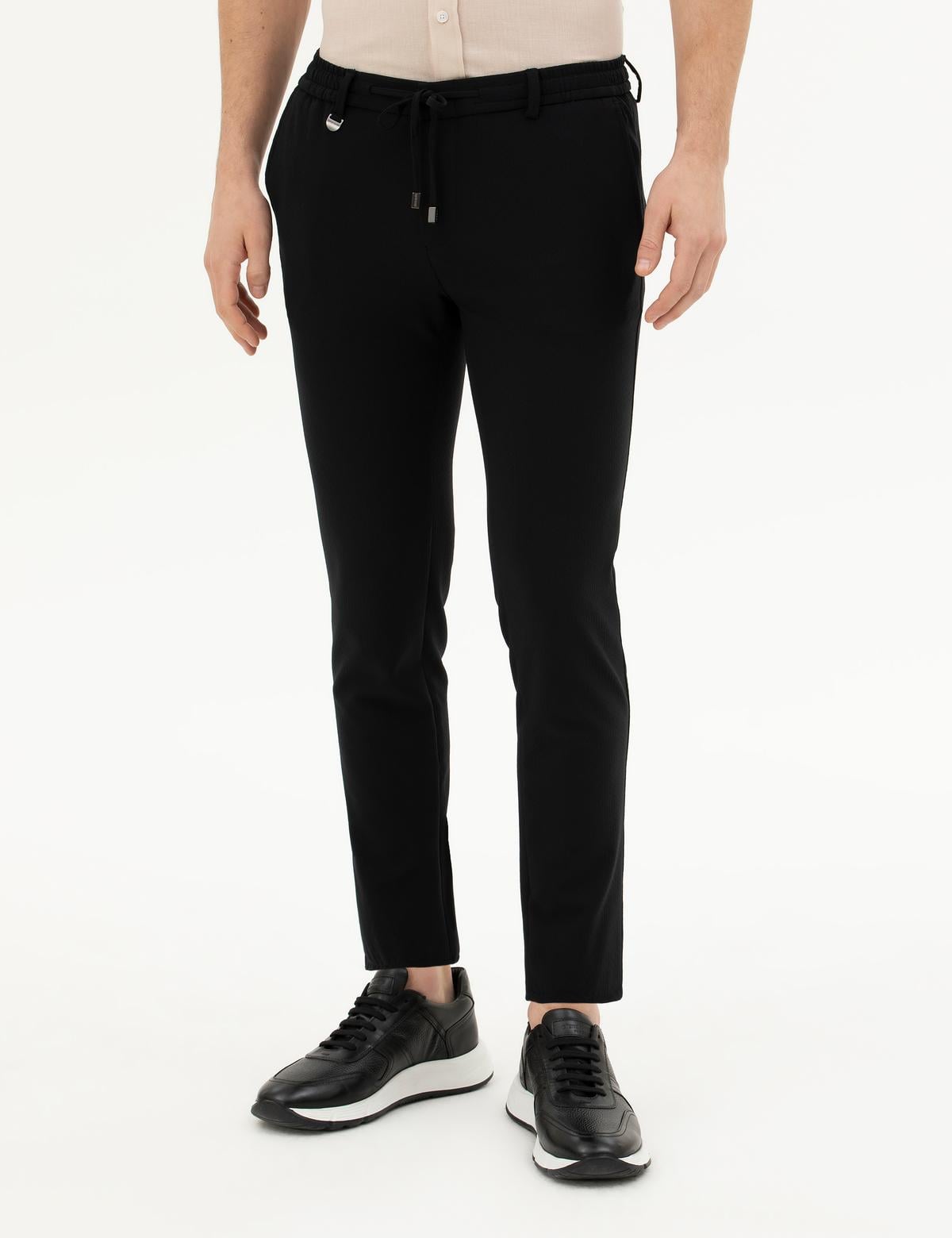 Siyah Kumaş Pantolon - 50291431009