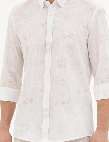 Bej Regular Fit Uzun Kollu Gömlek - 50284207014