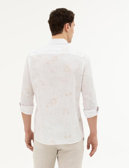 Bej Regular Fit Uzun Kollu Gömlek - 50284207014