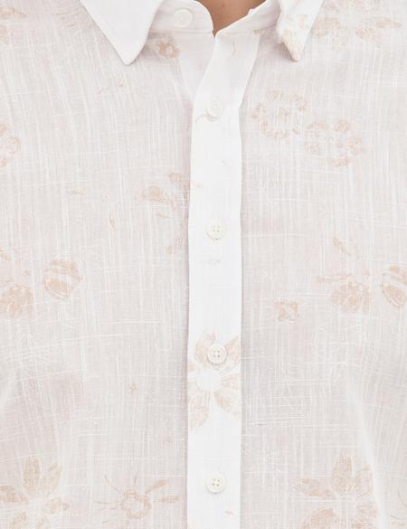 Bej Regular Fit Uzun Kollu Gömlek - 50284207014