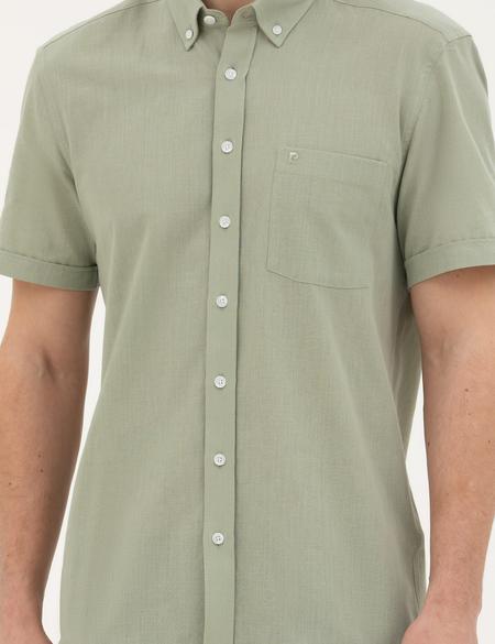 Yeşil Regular Fit Kısa Kollu Gömlek - 50284267016