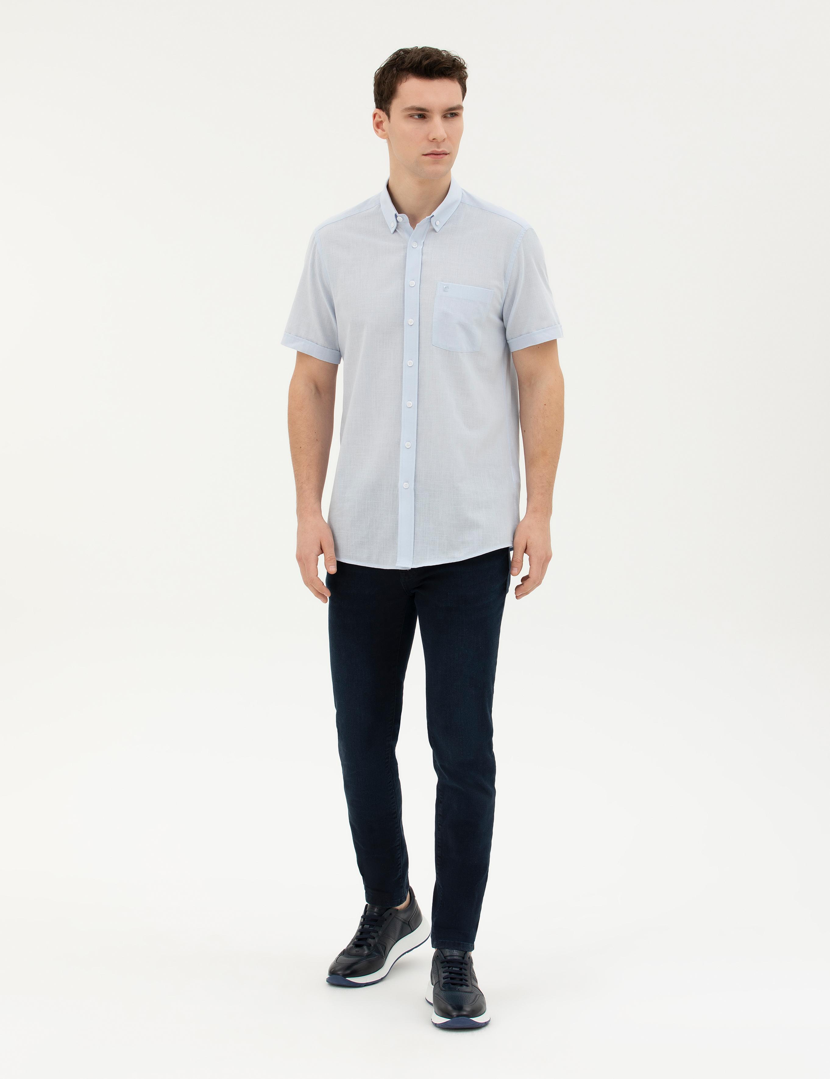 Açık Mavi Regular Fit Kısa Kollu Gömlek