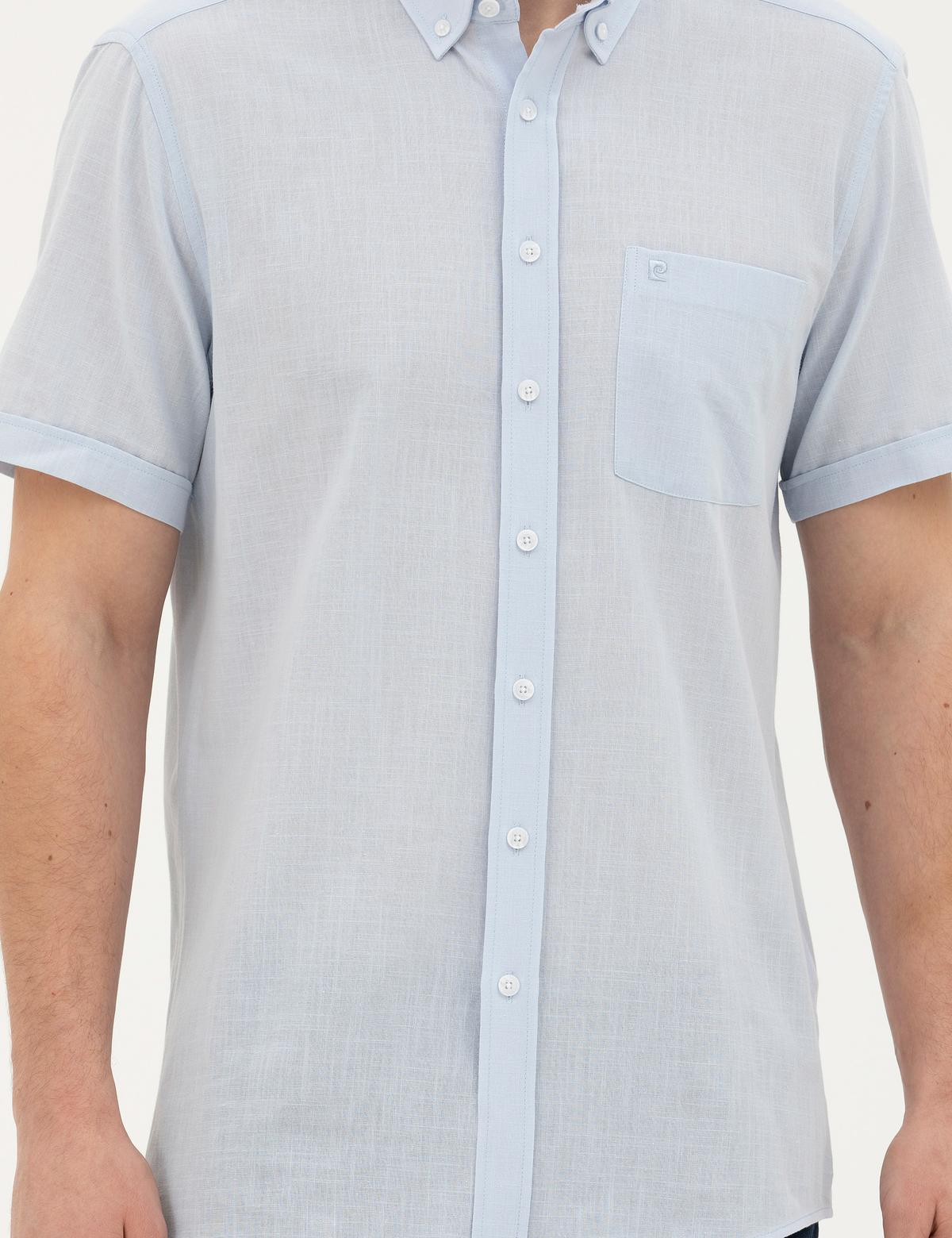 Açık Mavi Regular Fit Kısa Kollu Gömlek - 50284267102