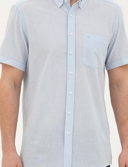 Açık Mavi Regular Fit Kısa Kollu Gömlek - 50284267102