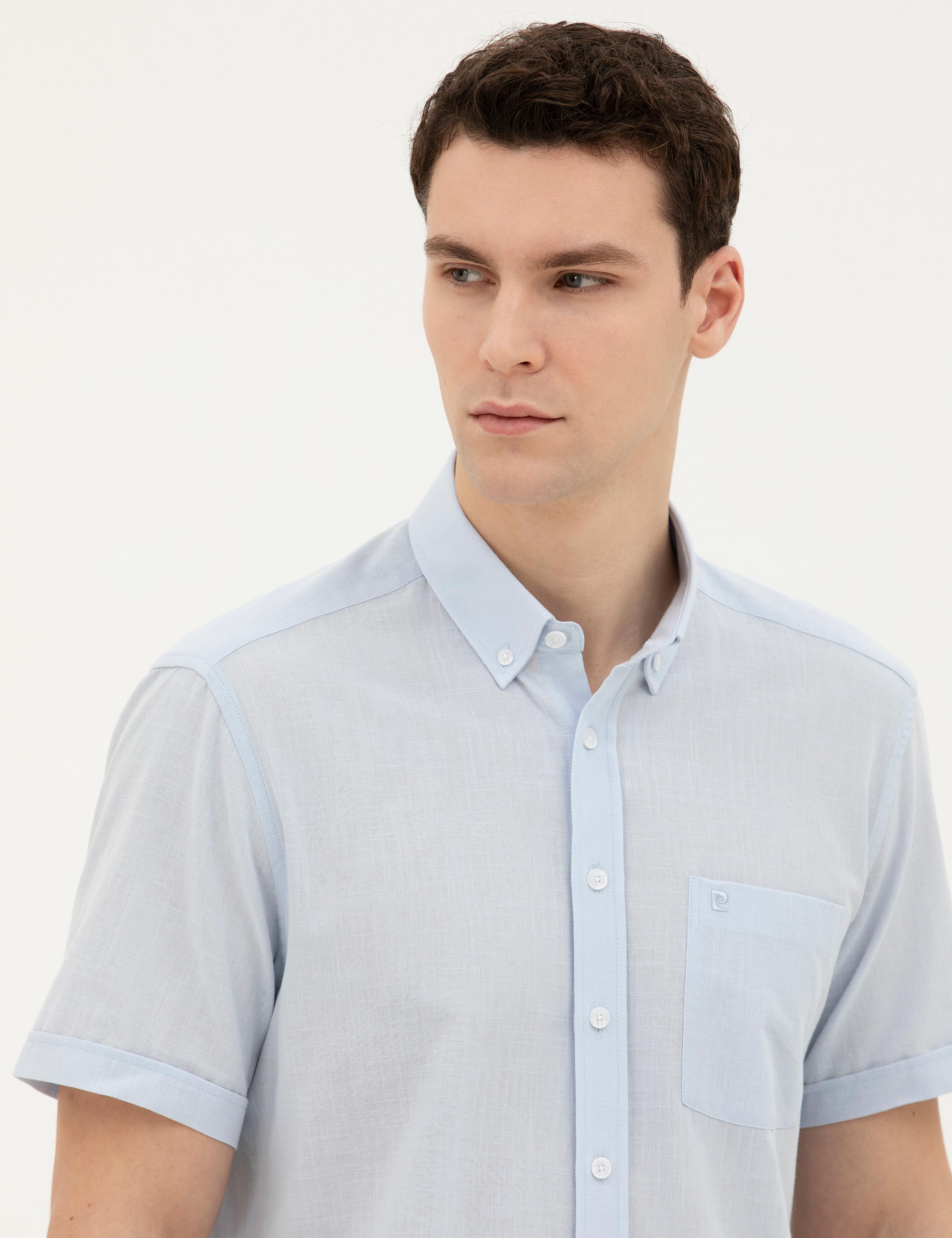 Açık Mavi Regular Fit Kısa Kollu Gömlek