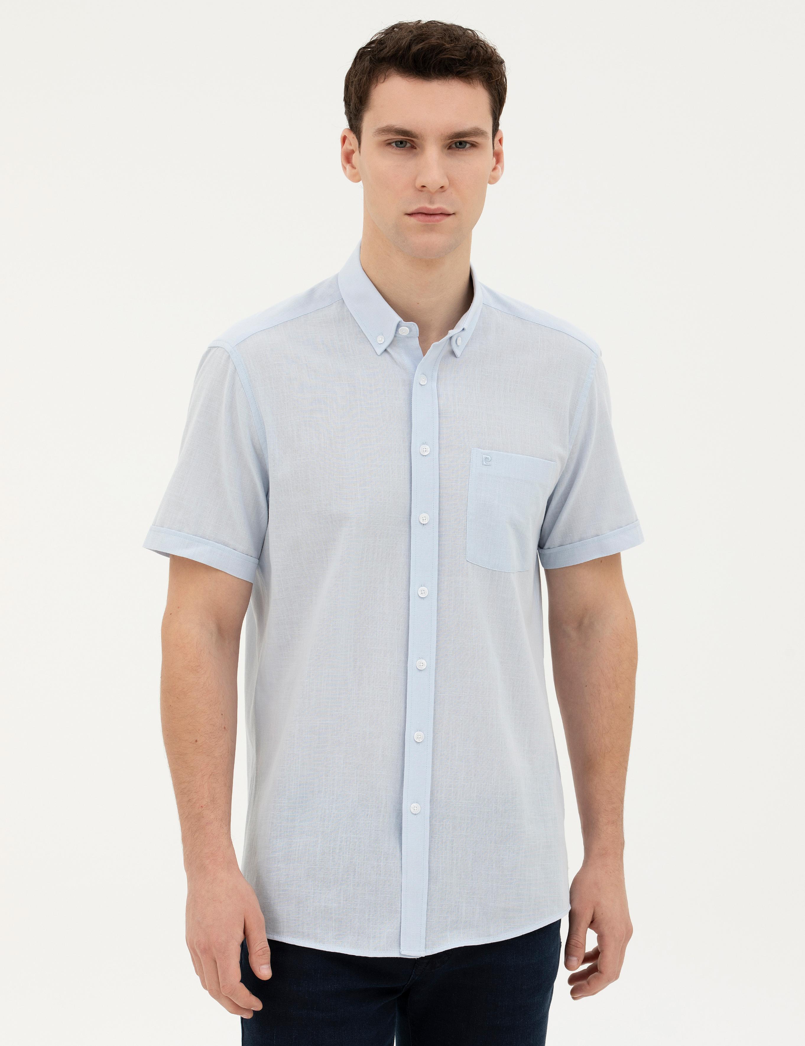 Açık Mavi Regular Fit Kısa Kollu Gömlek
