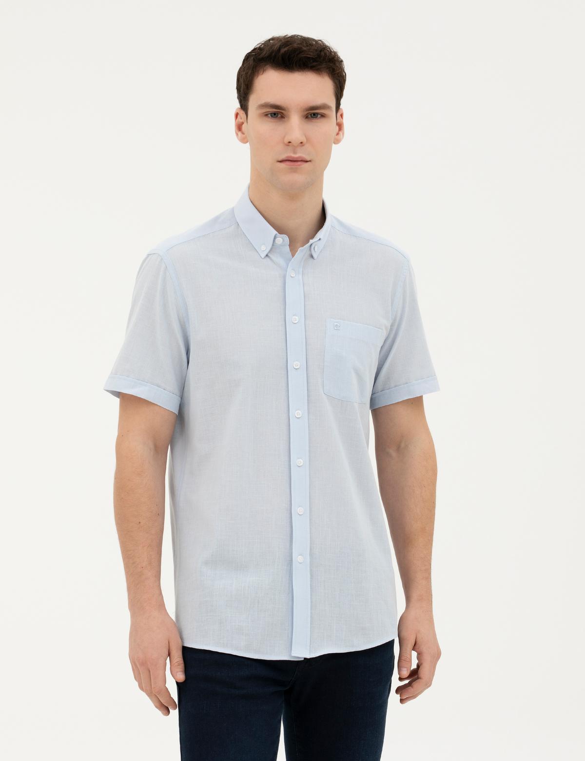 Açık Mavi Regular Fit Kısa Kollu Gömlek - 50284267102