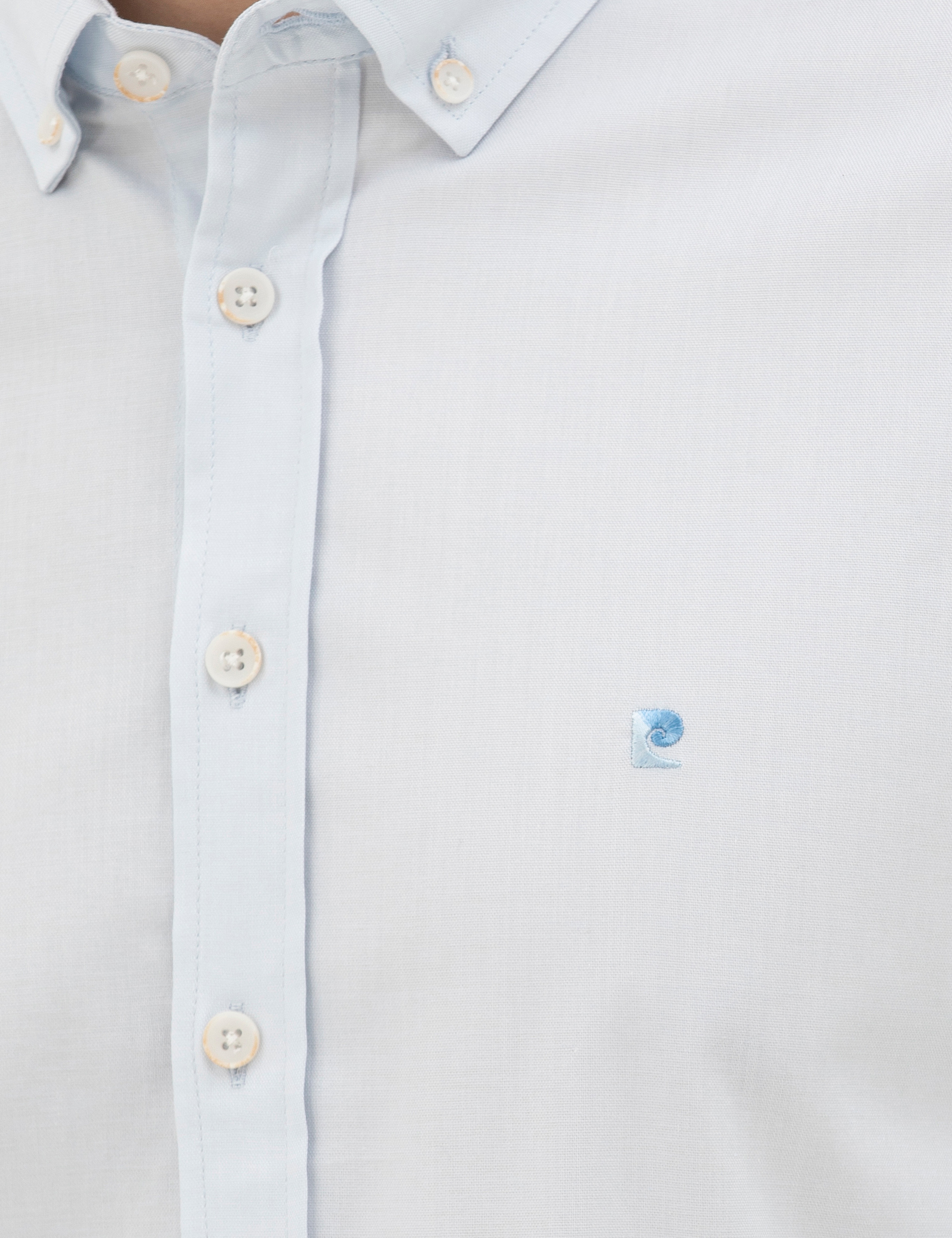 Açık Mavi Slim Fit Uzun Kollu Gömlek - Image 7