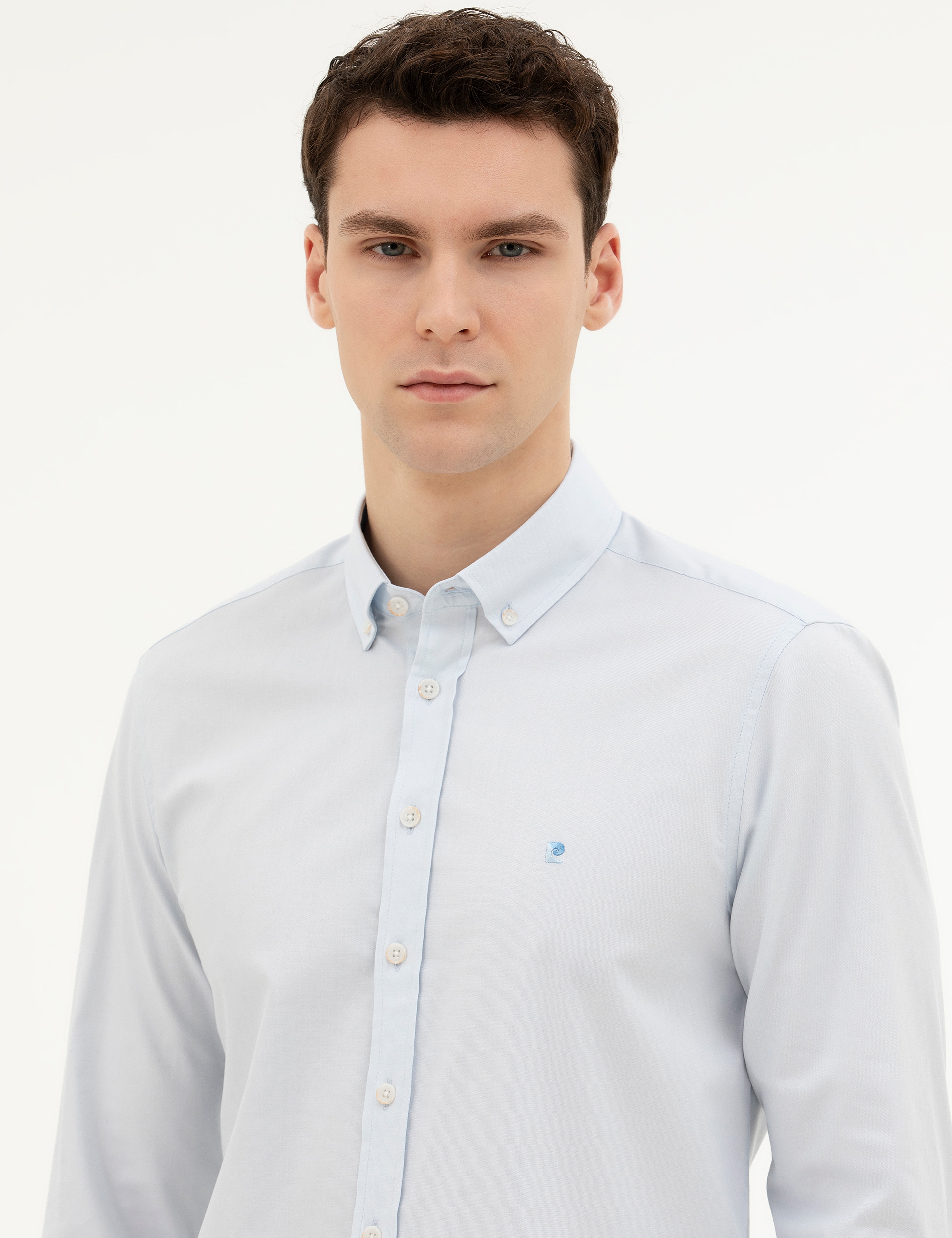 Açık Mavi Slim Fit Uzun Kollu Gömlek
