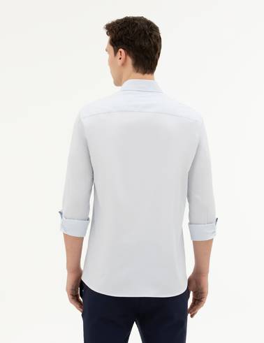 Açık Mavi Slim Fit Uzun Kollu Gömlek