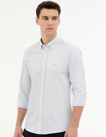 Açık Mavi Slim Fit Uzun Kollu Gömlek - 50284872026