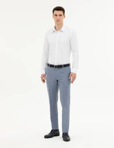 Beyaz Slim Fit Uzun Kollu Gömlek