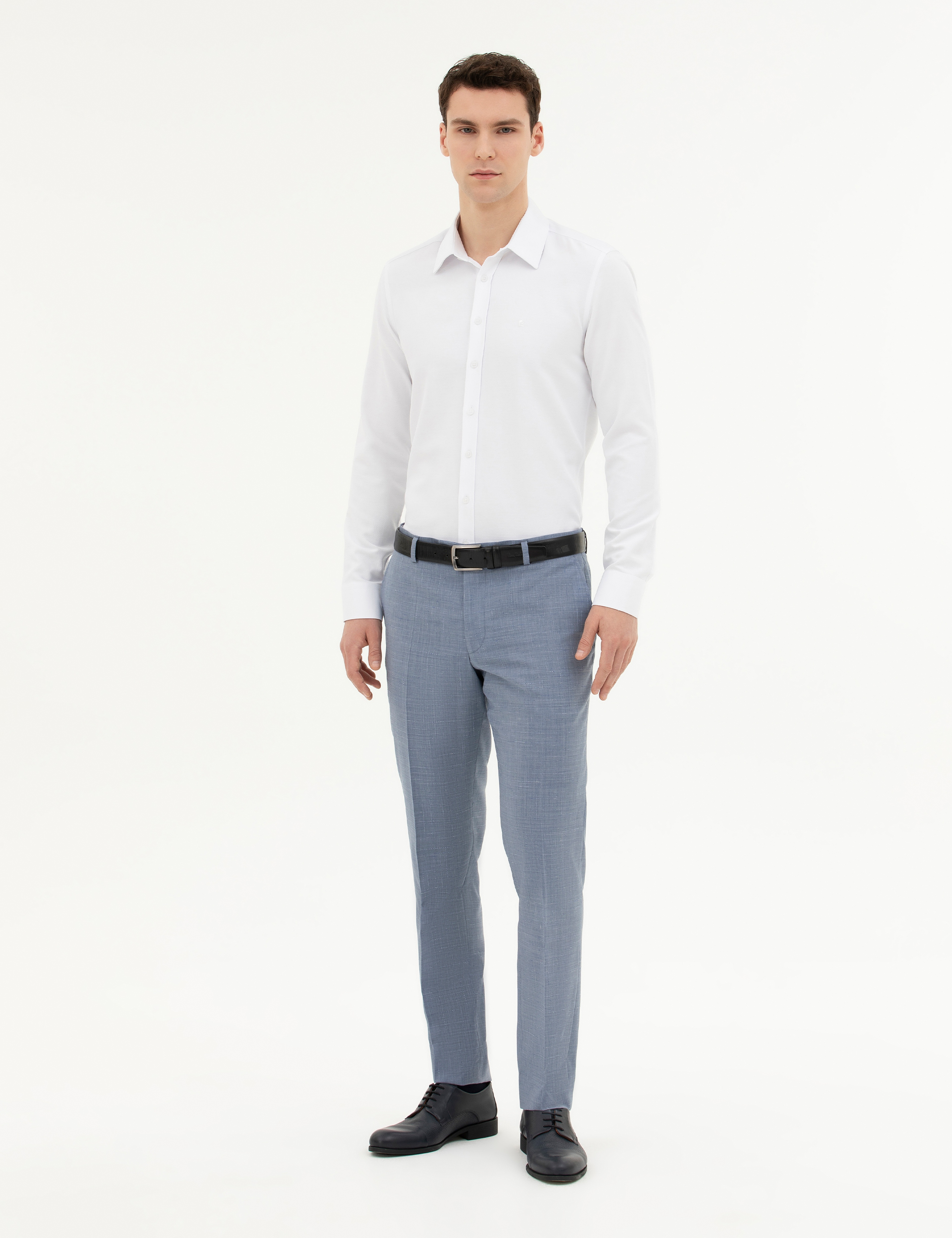 Beyaz Slim Fit Uzun Kollu Gömlek - Image 4