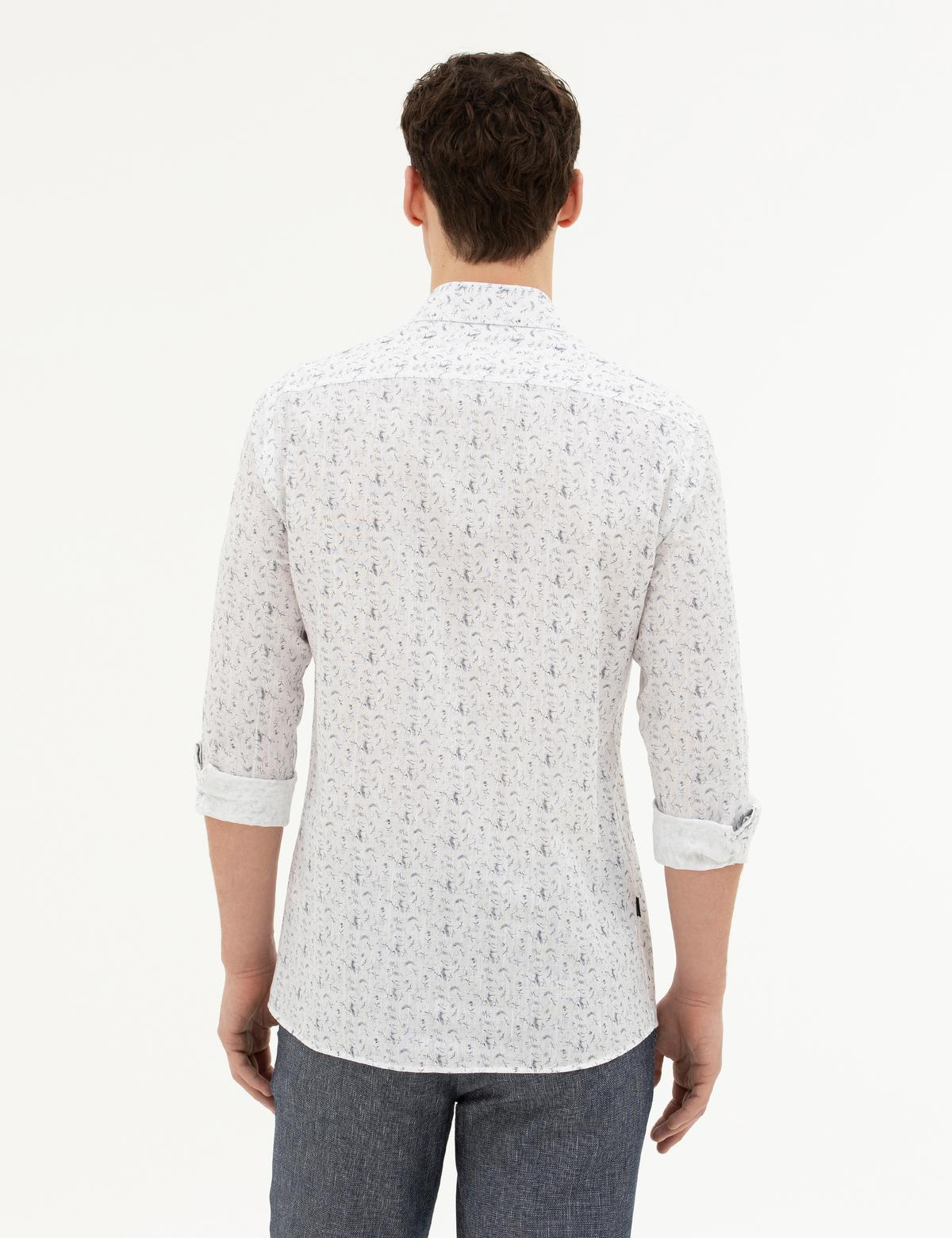 Lacivert Slim Fit Uzun Kollu Gömlek - 50284290002