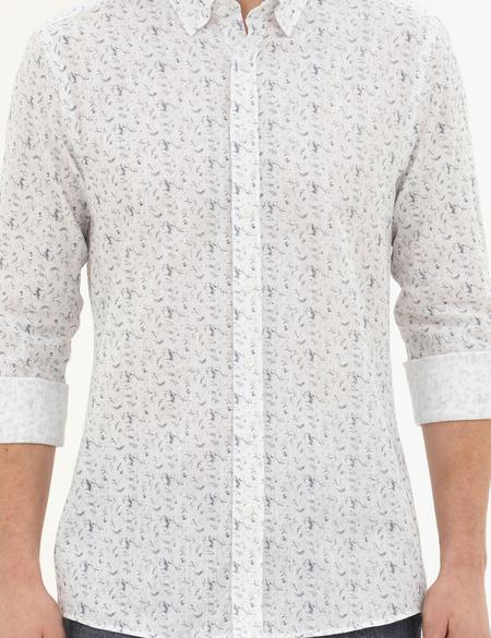 Lacivert Slim Fit Uzun Kollu Gömlek - 50284290002