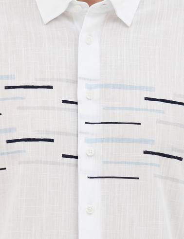 Lacivert Slim Fit Uzun Kollu Gömlek