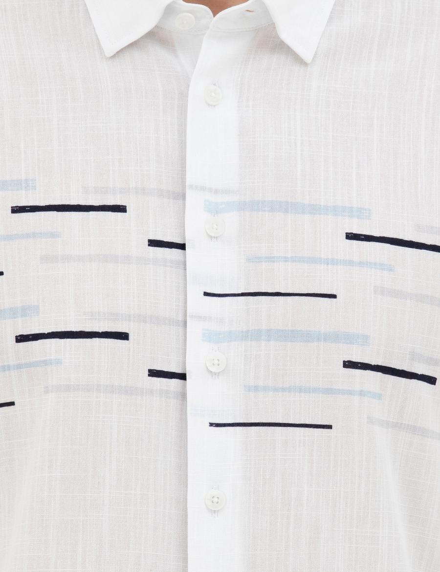 Lacivert Slim Fit Uzun Kollu Gömlek