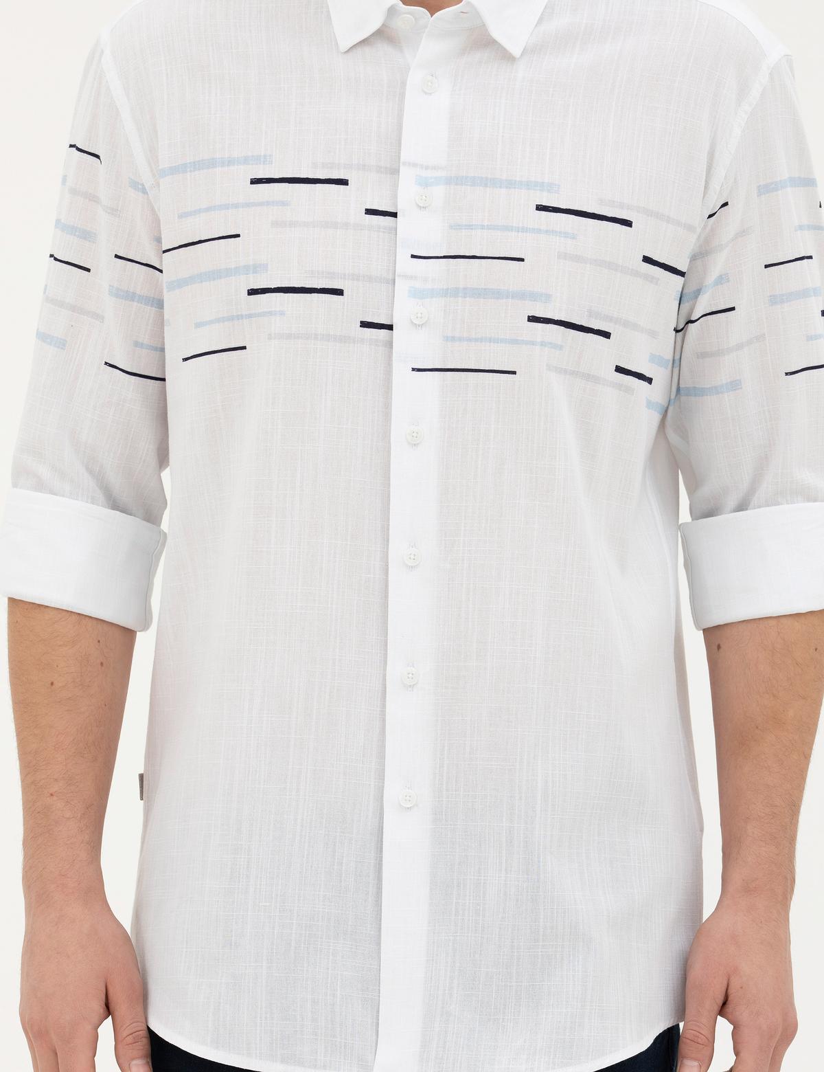 Lacivert Slim Fit Uzun Kollu Gömlek - 50284922006