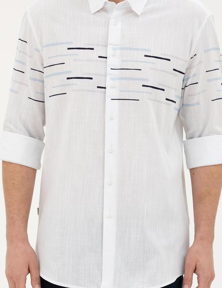 Lacivert Slim Fit Uzun Kollu Gömlek - 50284922006