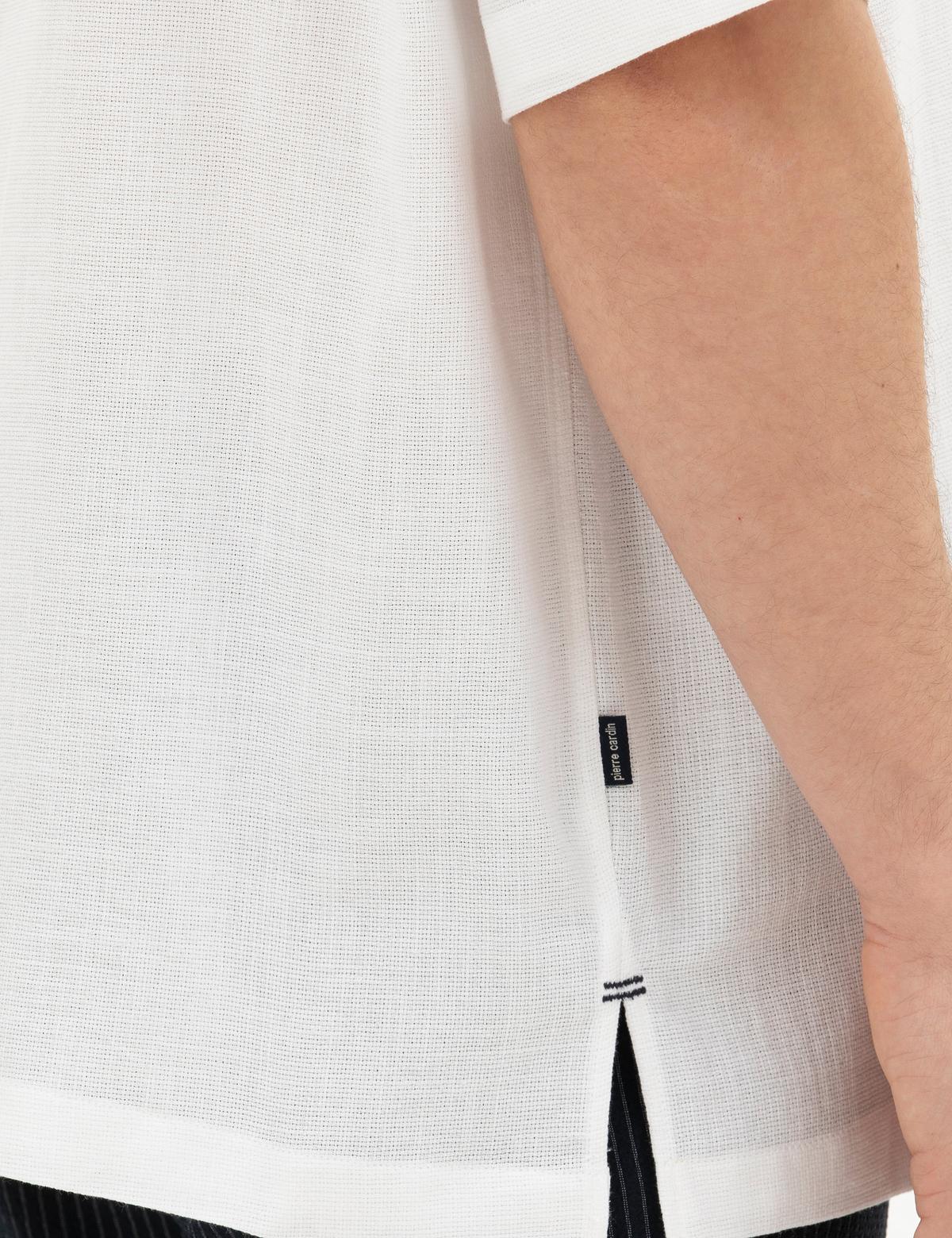 Beyaz Oversize Kısa Kollu Gömlek - 50285530041