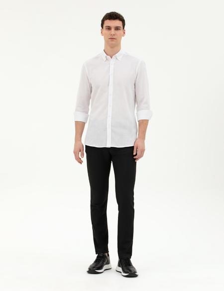 Beyaz Slim Fit Uzun Kollu Gömlek - 50283343082