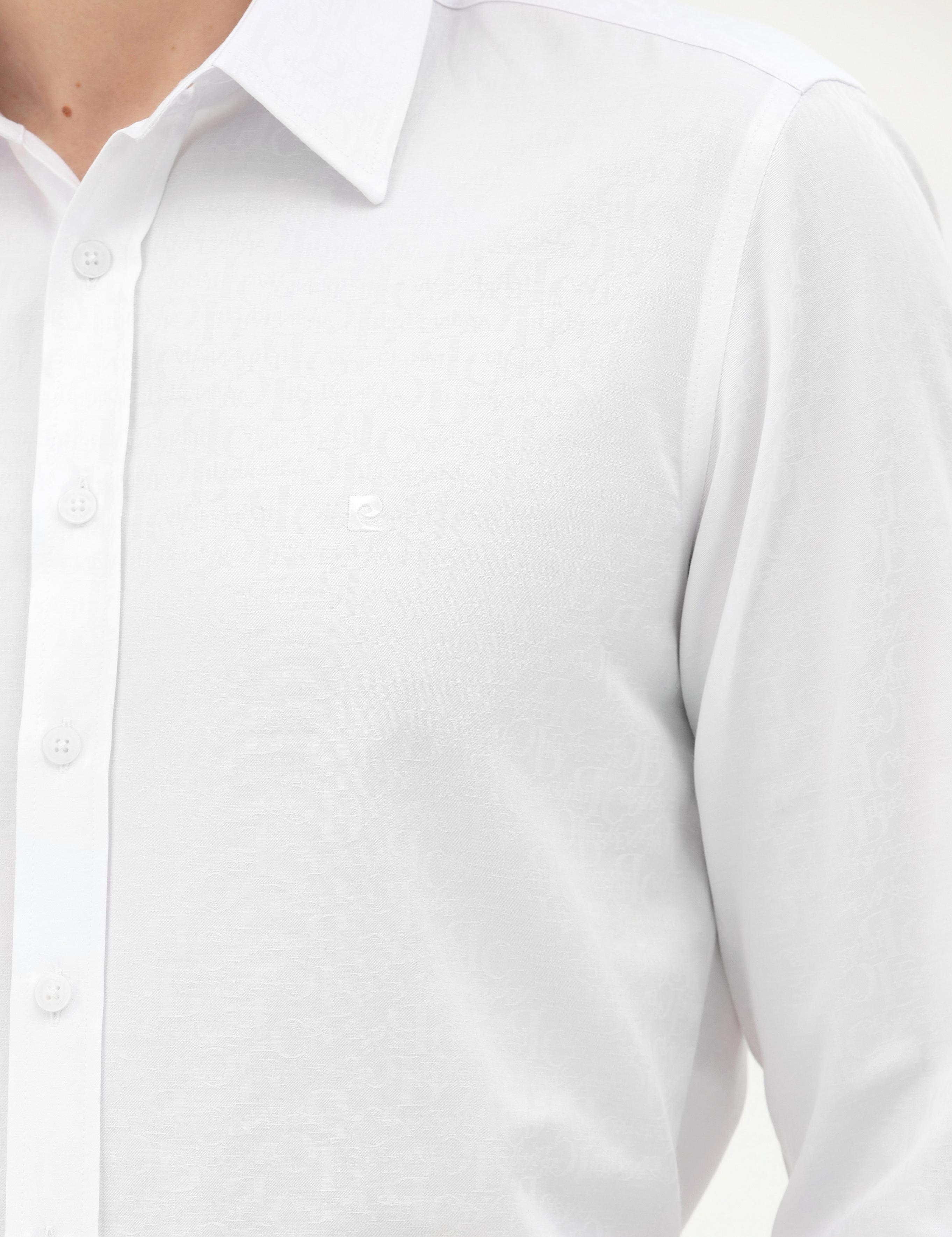 Beyaz Slim Fit Uzun Kollu Gömlek