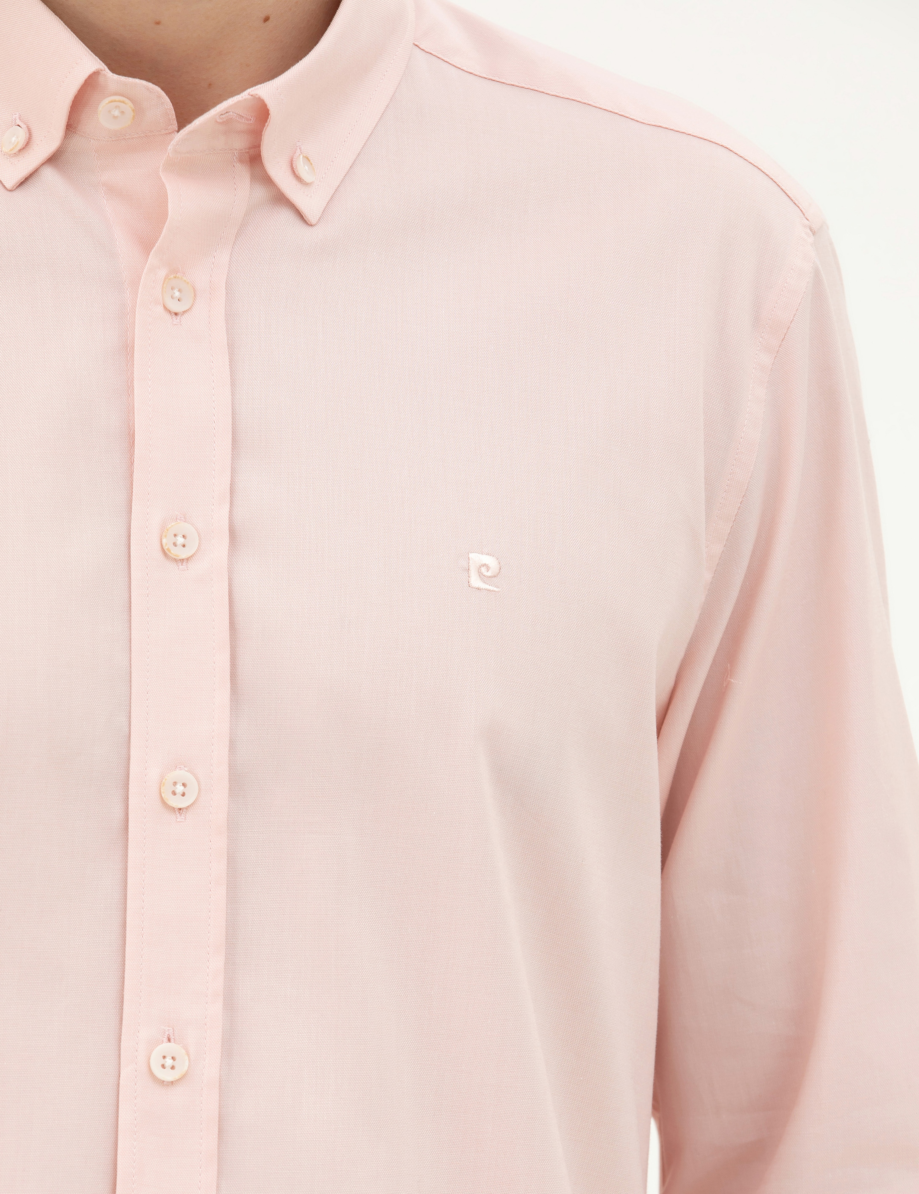 Açık Pembe Slim Fit Uzun Kollu Gömlek - Image 7