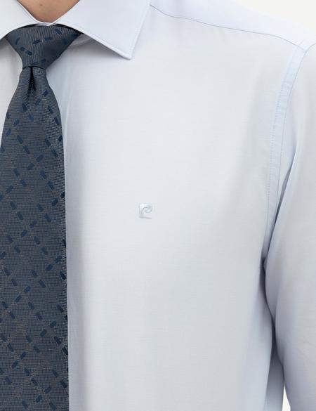 Açık Mavi Slim Fit Uzun Kollu Basic Gömlek - 50285562007