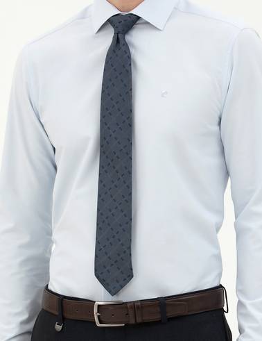 Açık Mavi Slim Fit Uzun Kollu Basic Gömlek