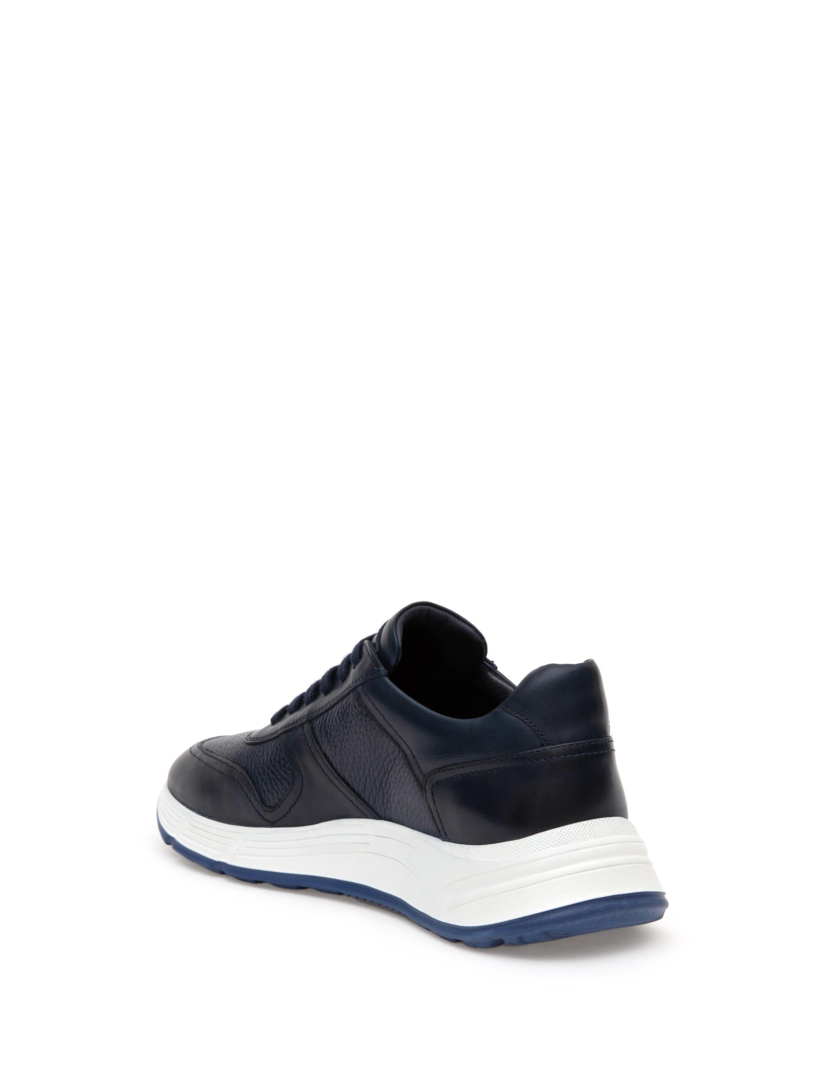 Lacivert %100 Deri Sneaker