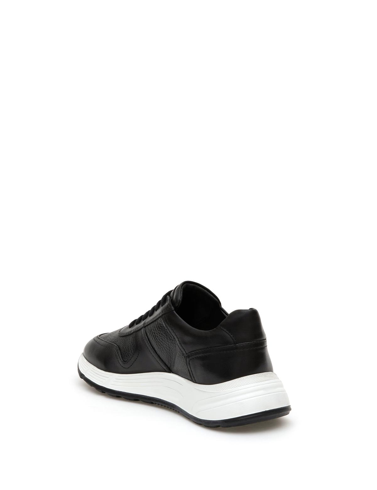 Siyah %100 Deri Sneaker - 50288734014