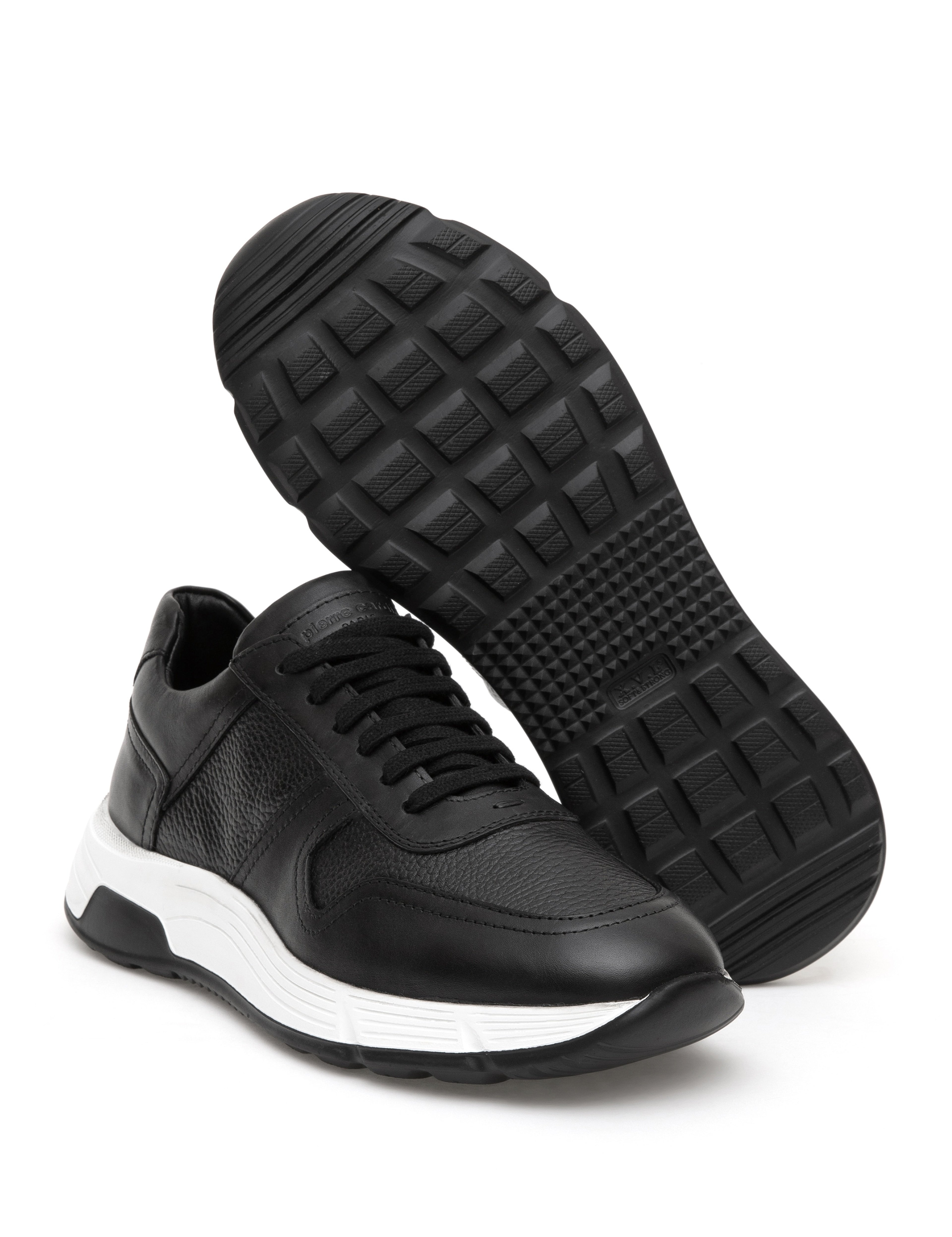 Siyah %100 Deri Sneaker - Image 4