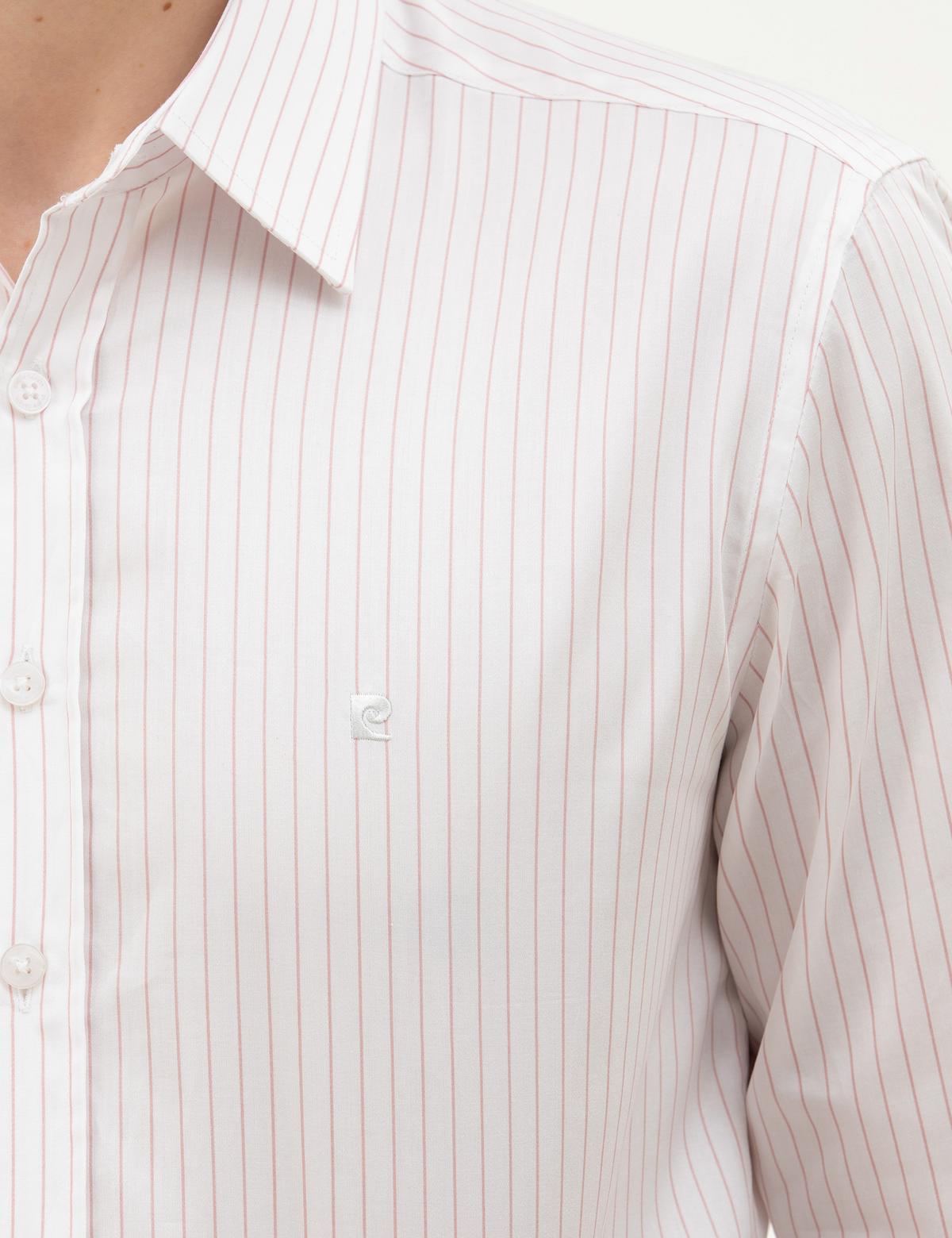 Açık Pembe Slim Fit Uzun Kollu Gömlek - 50283505027