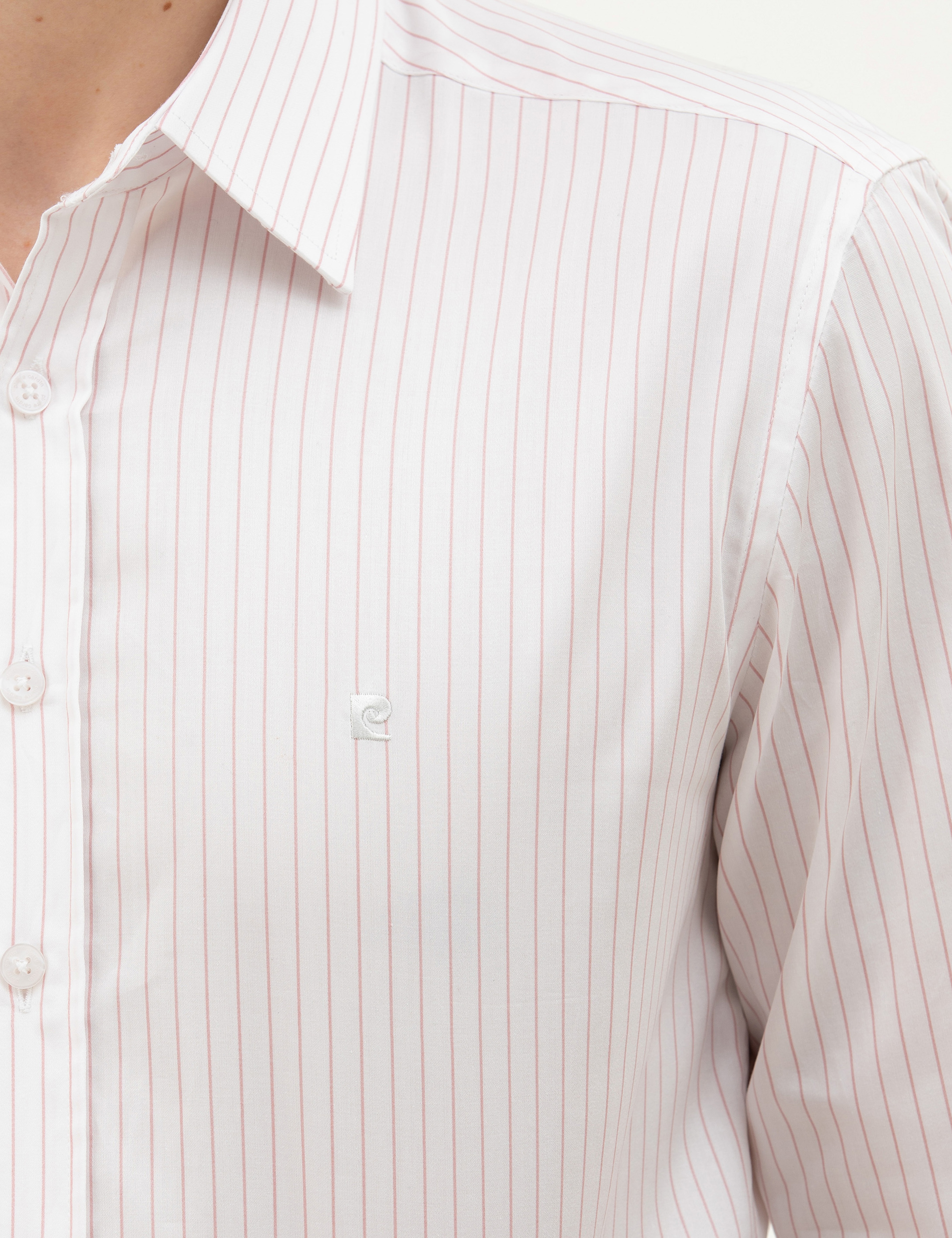 Açık Pembe Slim Fit Uzun Kollu Gömlek - Image 7