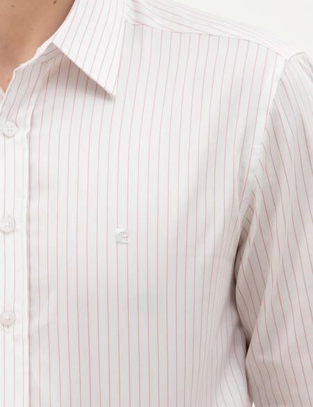Açık Pembe Slim Fit Uzun Kollu Gömlek - 50283505027