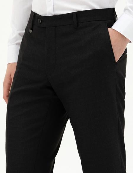 Siyah Slim Fit Kumaş Pantolon - 50288249008