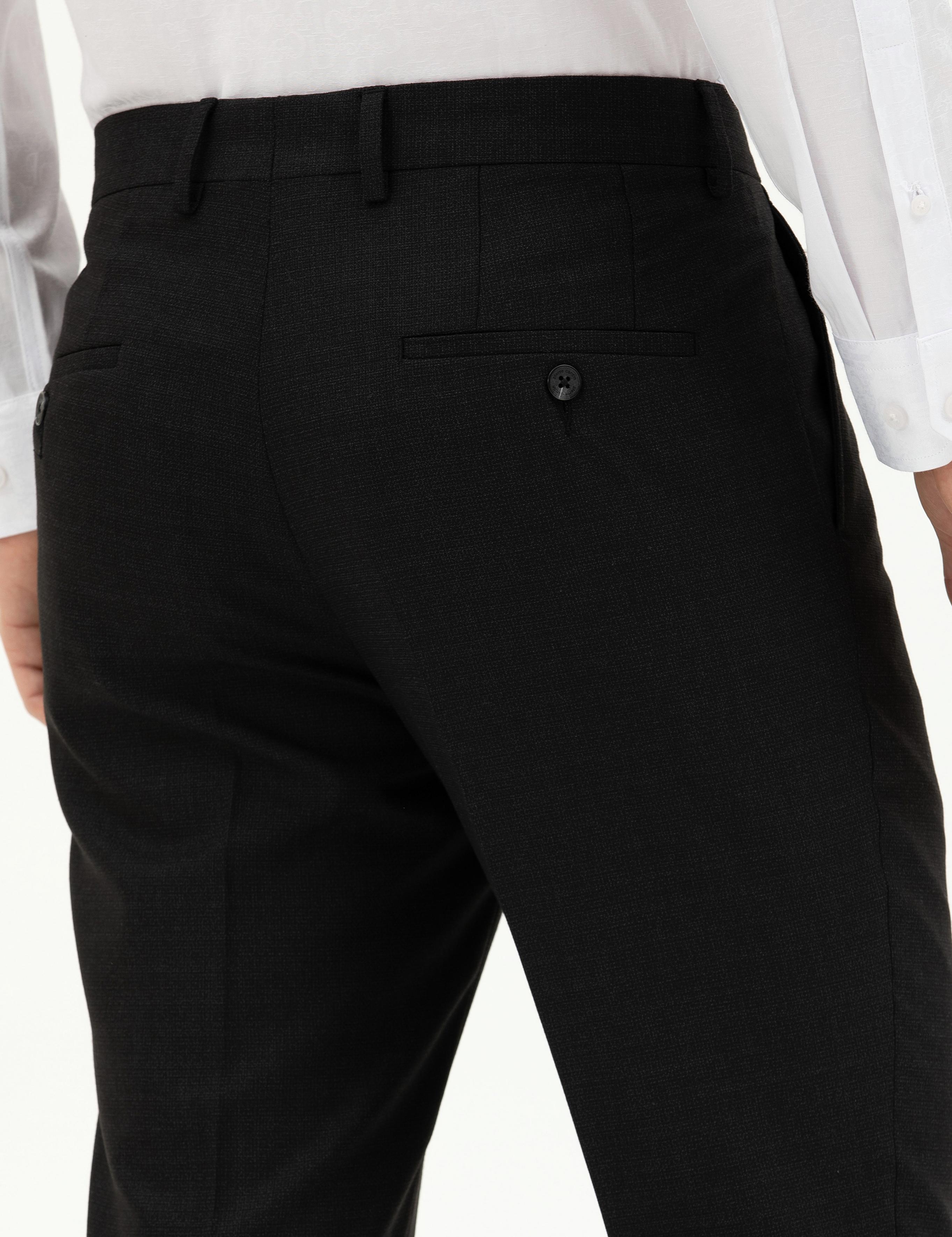 Siyah Slim Fit Kumaş Pantolon