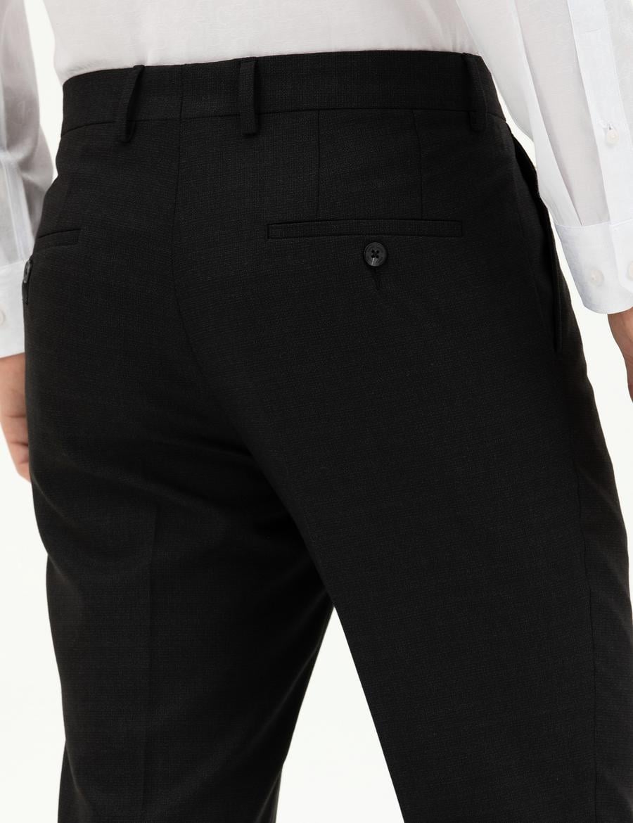 Siyah Slim Fit Kumaş Pantolon
