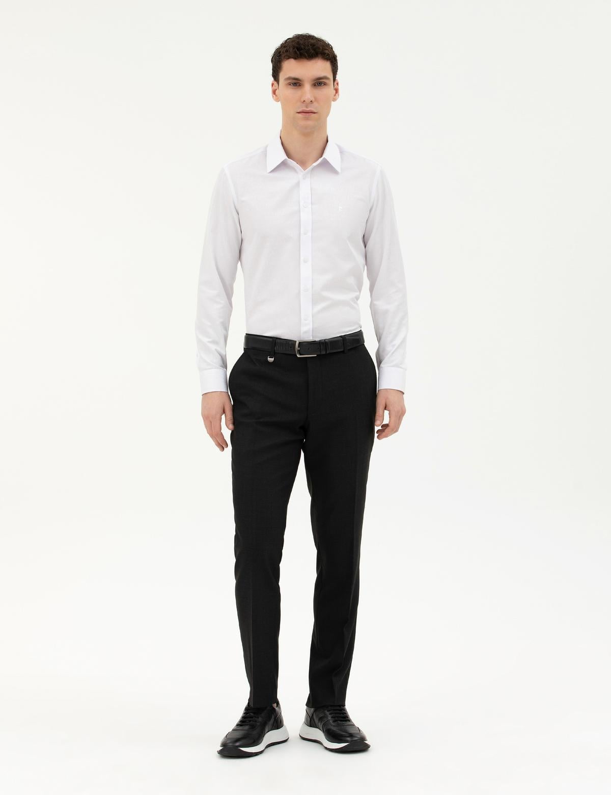 Siyah Slim Fit Kumaş Pantolon