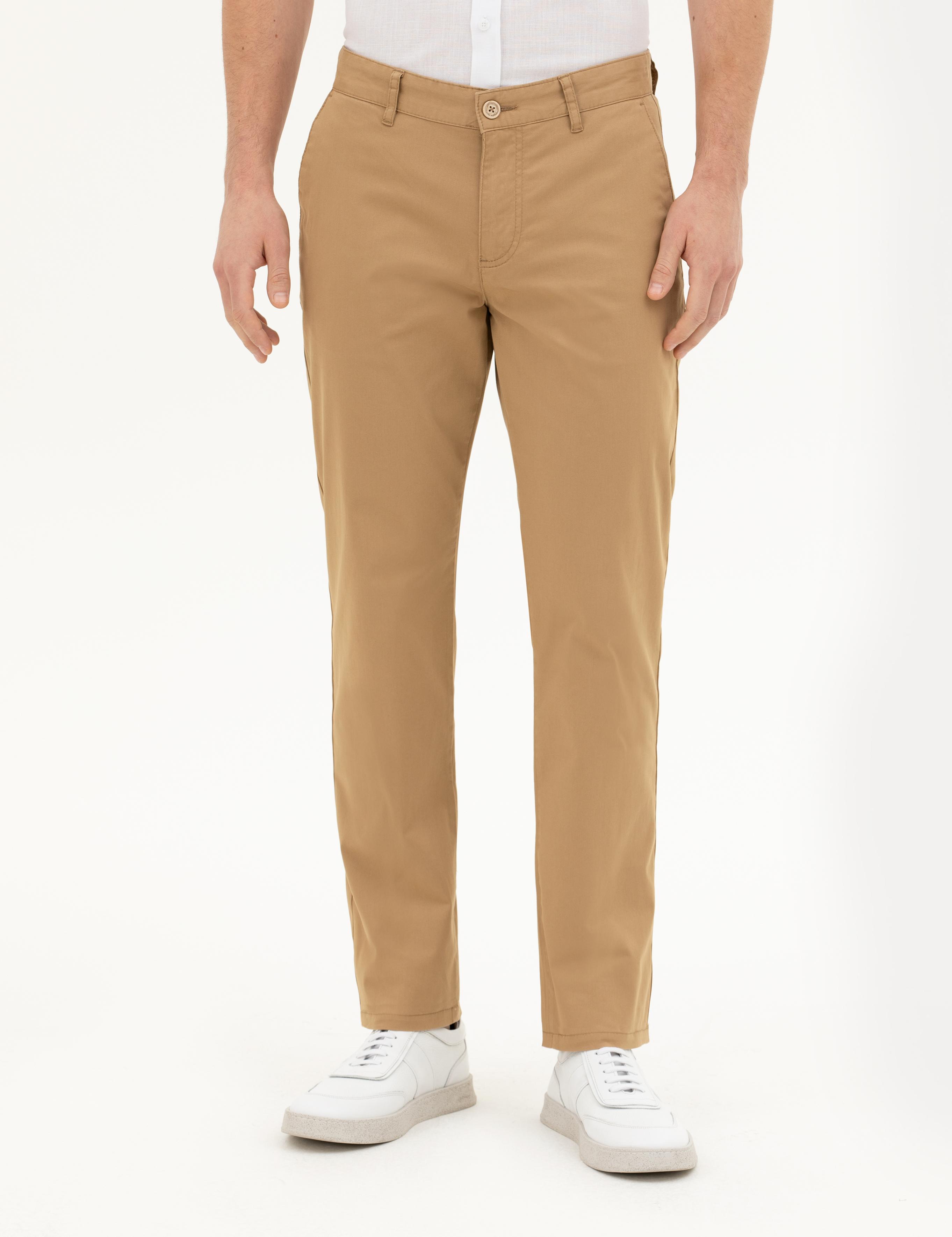 Camel Regular Fit Kanvas Pantolon
