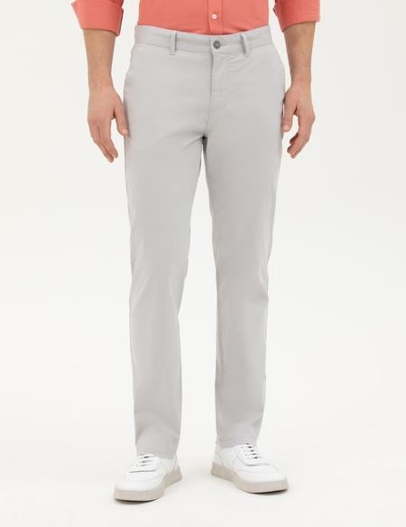 Açık Gri Regular Fit Kanvas Pantolon - 50288510342