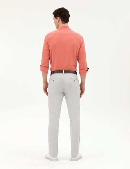 Açık Gri Regular Fit Kanvas Pantolon - 50288510342