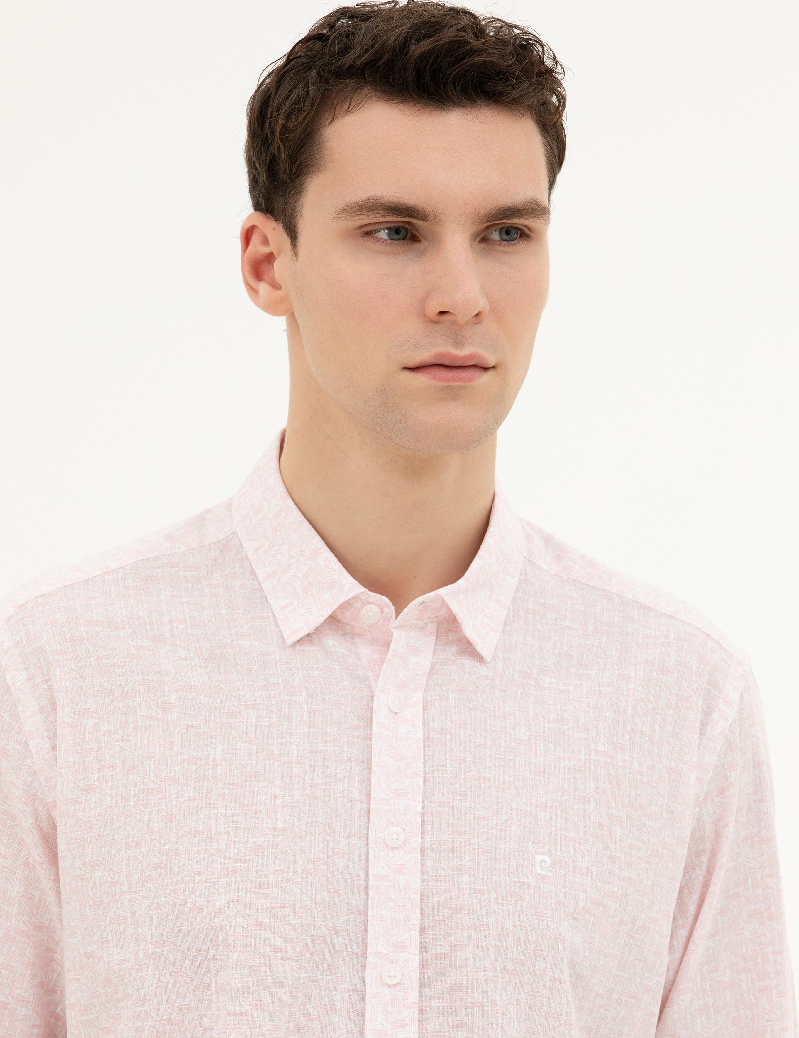 Açık Pembe Regular Fit Uzun Kollu Gömlek