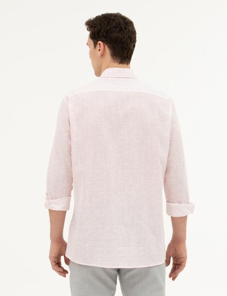 Açık Pembe Regular Fit Uzun Kollu Gömlek - 50284926005