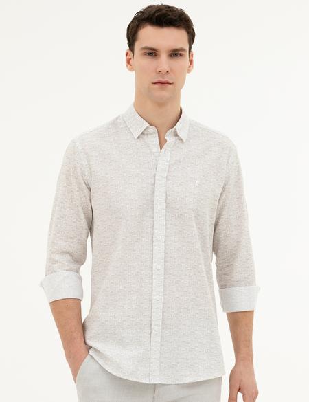 Yeşil Regular Fit Uzun Kollu Gömlek - 50284926025