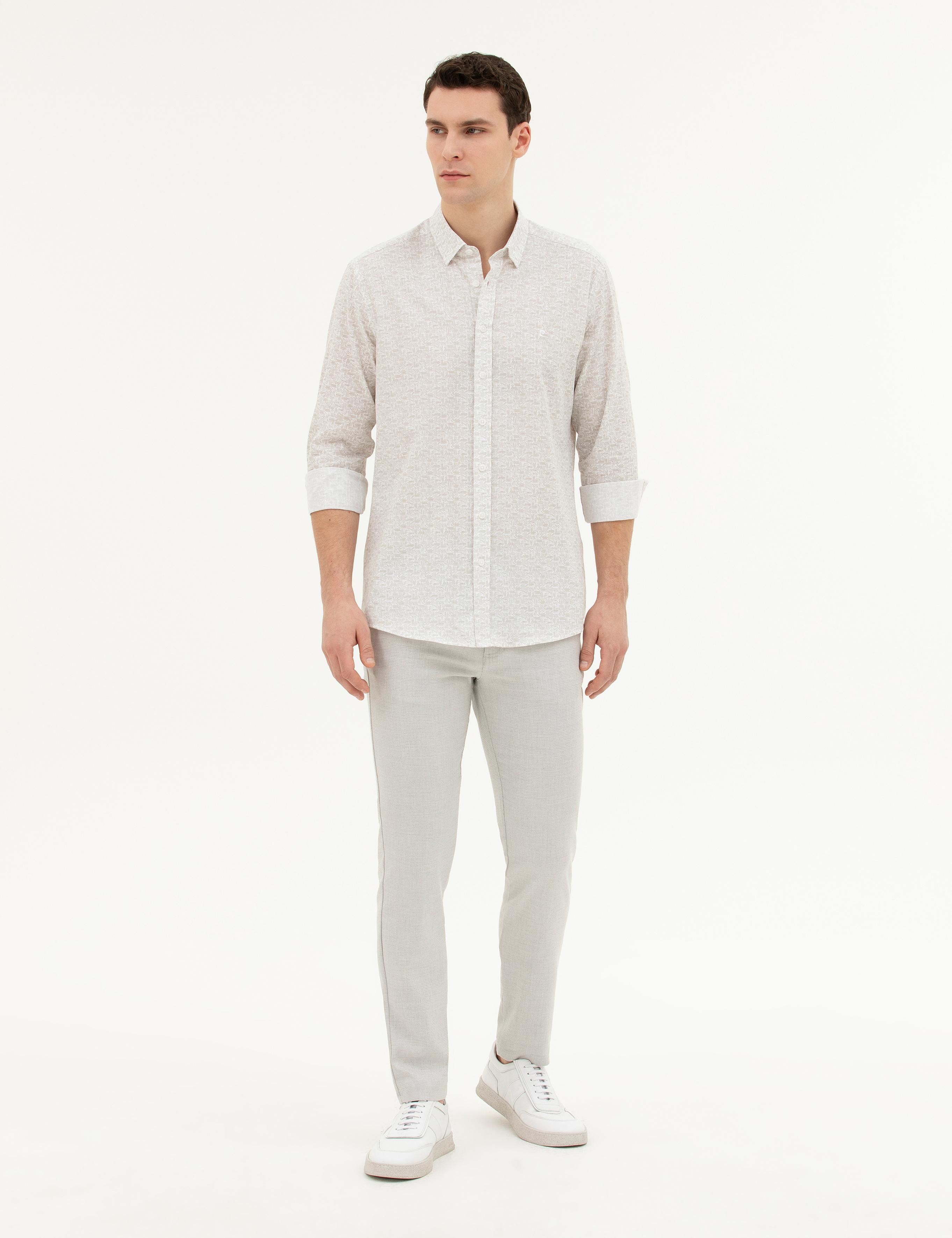 Yeşil Regular Fit Uzun Kollu Gömlek