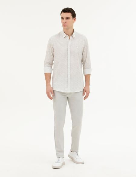 Yeşil Regular Fit Uzun Kollu Gömlek - 50284926025